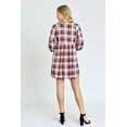 thumbnail image 6 of Plaid Raglan Drop Shoulder Bishop Sleeve Dress | 2 Colors | S-3X, 6 of 11