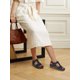 thumbnail image 3 of Sandalias de cuña SHIBEVER Low Summer Platform Azul para Mujer, 3 of 6