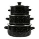 thumbnail image 3 of Olla esmaltada de 3 piezas con tapa, creativa, práctica, resistente al calor, para cocinar negro, 3 of 9
