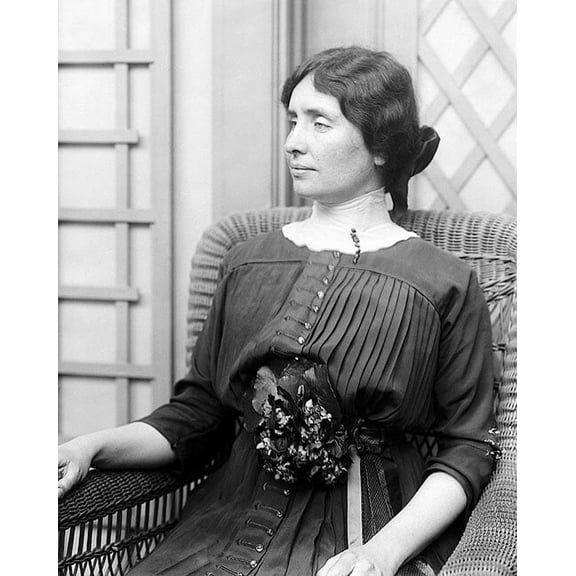 Helen Keller Seated Portrait - 12x18 Inch Laminated Aviation Poster - Stunning Detail and Bold Colors