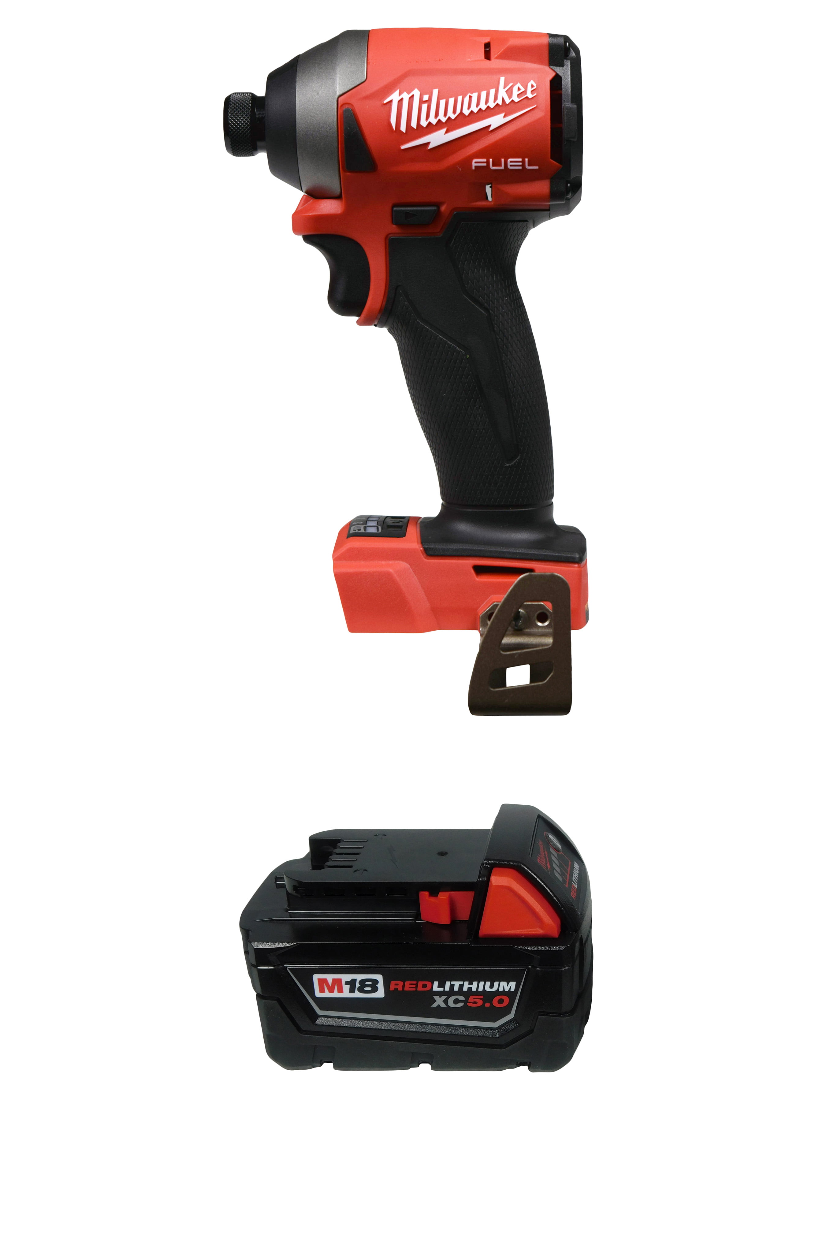Milwaukee 2853-22CT M18 FUEL 1/4" HEX Cordless Impact Driver Tool Red/Black for sale online 