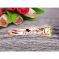 thumbnail image 3 of 6mm Round Cut Champagne Diamond Moissanite Engagement Ring Classic Vintage Style 1.50 Carat Art Deco Ring on 10k Rose Gold, 3 of 5