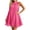 Hot Pink, variant on Halter Dresses for Women Plus Size Chiffon Short Dress Sack Bow Babydoll Dress Trendy Going out Sundress