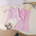 thumbnail image 6 of Toddler Baby Girl Clothes Set Fall Winter Long Sleeve Sweatshirt and Pants Outfits 6-12 Months 12-24 Months 2t 3t 4t 5t 6t 7t 8t 9t Children Pink 6-7 Years, 6 of 7