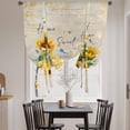 thumbnail image 3 of Yellow Sunflowers Balloon Curtains 63 Inch Length for Living Room/Bedroom, Elegant Pastoral Floral Daisy Bees Rod Pocket Privacy Door Curtains Decorative Tie Up Shade for Window 52"x63", 3 of 8