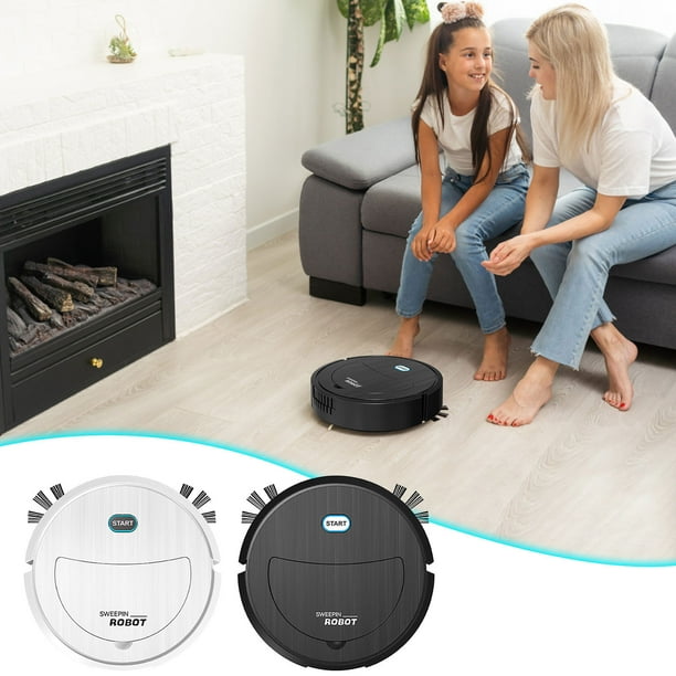 Robot aspirador de barrido inteligente | Combo de succión y trapeador |  Limpieza del hogar totalmente automática | Bajo nivel de ruido | Filtración  multietapa | Batería de 1200 mAh | Carga USB | Walmart en línea
