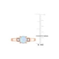 thumbnail image 4 of Gem & Harmony 1.20 Carat (Ctw) Blue Opal Ring in 10K Rose Pink Gold for Women, 4 of 6