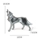 thumbnail image 2 of Escultura de lobo Adornos Escultura Animal geométrico Resina Lobo Estatua Decoración Regalo para el hogar Oficina (Plata) JAMW Sencillez, 2 of 5