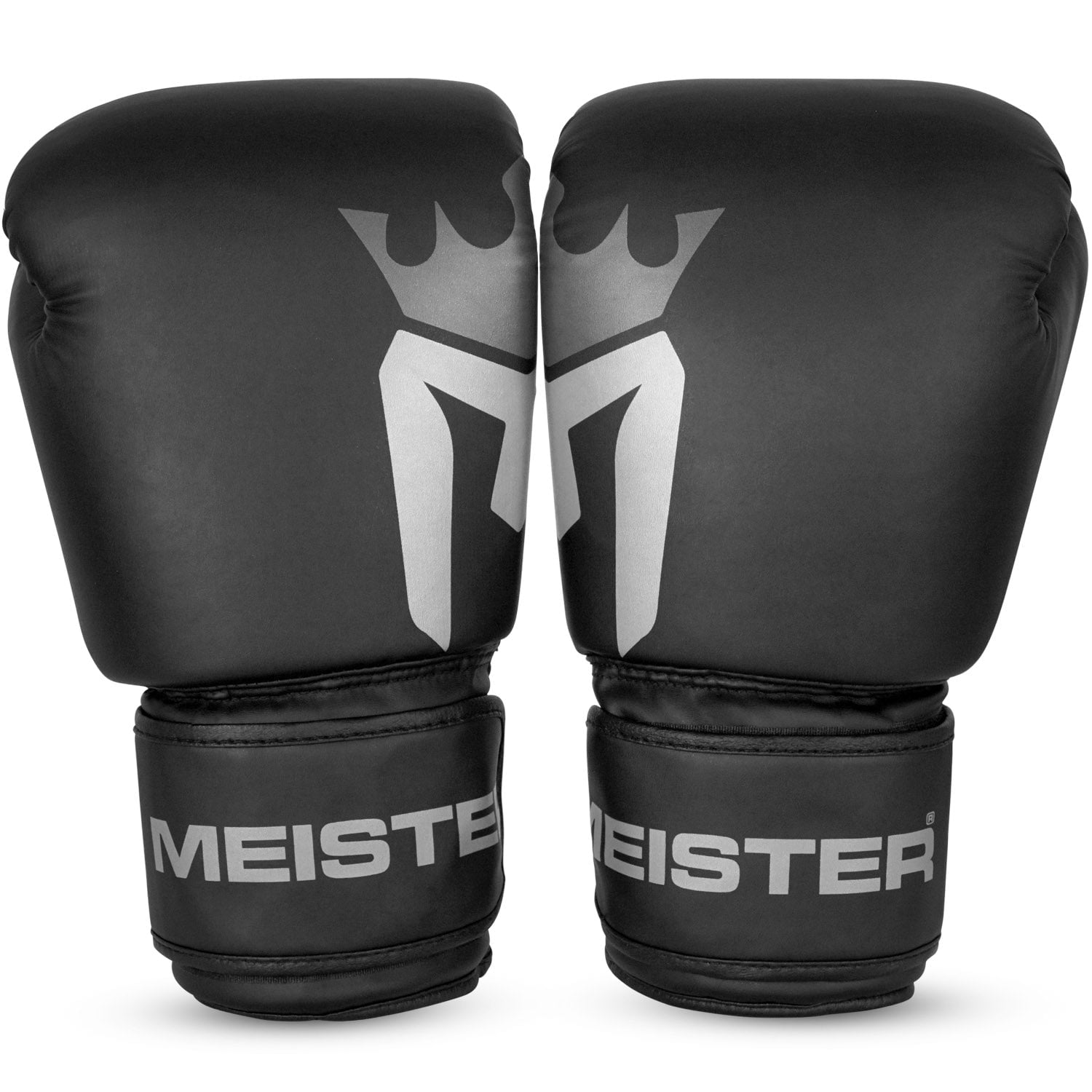 Meister [CRITICAL] Boxing Gloves - Ergonomic High-Density Training Gloves - Matte Black - 16 Ounce