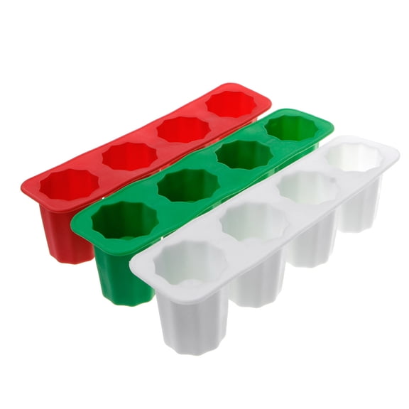 COOLHOOD Practical Silicone 4-Cup Shaped Shot Wine Glass Freeze Mold Maker Tool