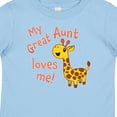 thumbnail image 4 of Inktastic My Great Aunt Loves Me- Cute Giraffe Boys or Girls Baby T-Shirt, 4 of 5