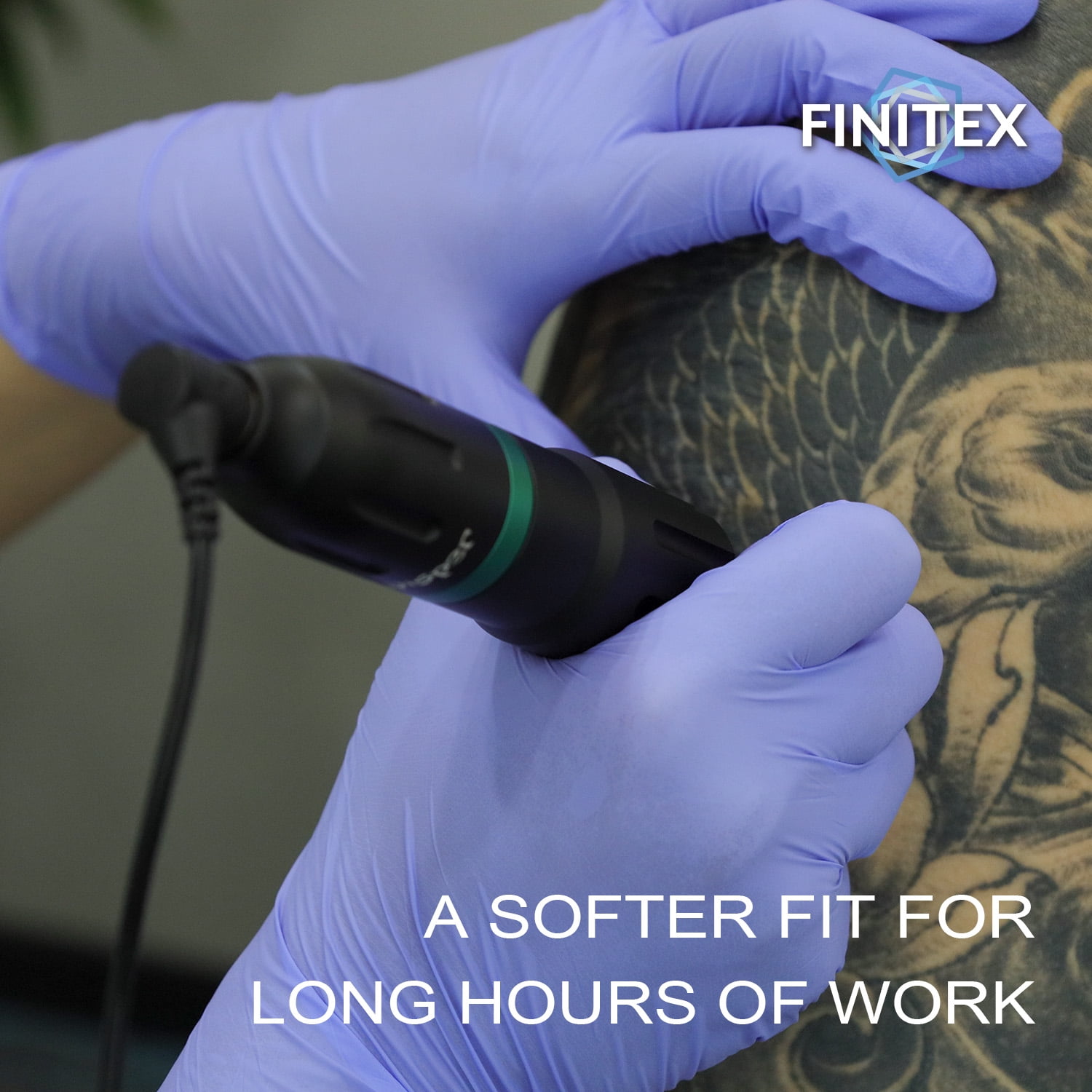 FINITEX Nitrile Disposable Gloves, Medium Medical Exam Gloves 1000 Count - Latex-Free, Powder-Free, Durable