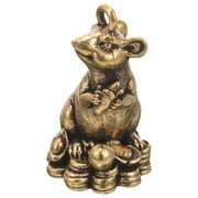 Vintage Decor Rat Hanging Charm New Year Present Lucky Animal Charms Rat Pendant For Keychain Office