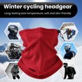 thumbnail image 4 of YAOBAMM Drawstring Neck Gaiter Winter Multifunctional All in 1 Fleece Neck Gaiter Solid Color Drawstring Face Guard Thick Cycling Headwear Running Sport, 4 of 7