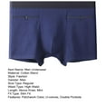 thumbnail image 7 of zeranth Men Seamless Underwear High Waist Patchwork Color Boxer Briefs Zipper Double Pockets U-convex Underpants, 7 of 7