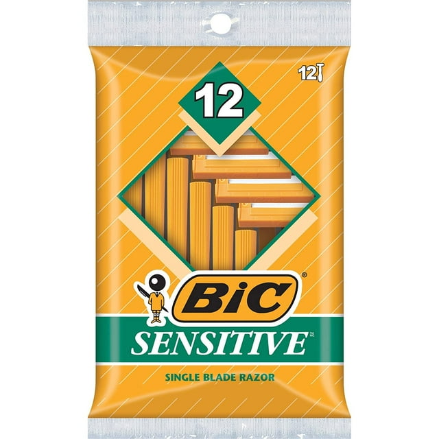 Afeitadoras Bic de una sola hoja para piel sensible, paquete de 2 unidades, 12 unidades