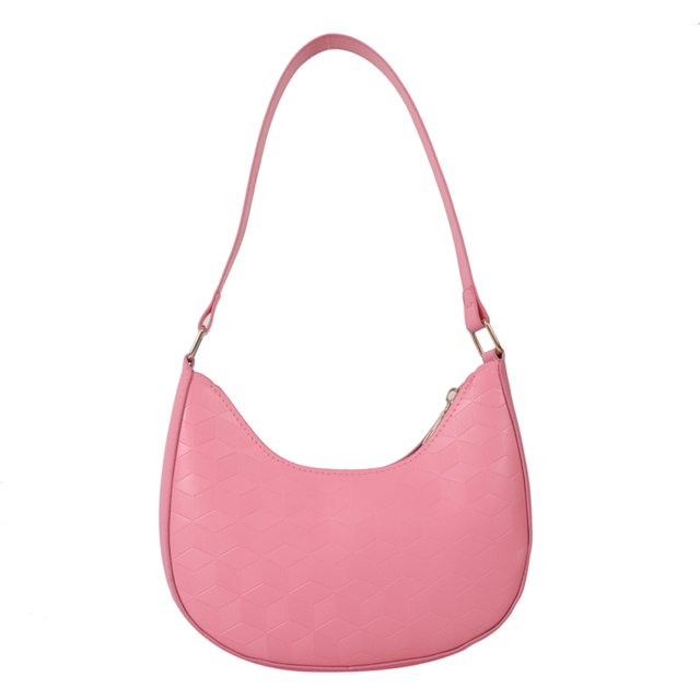 Bolsa Rhombic Lattice Underarm Bags Casual Crescent Shoulder Bag para viajes (rosa) Ehuebsd Para Estrenar