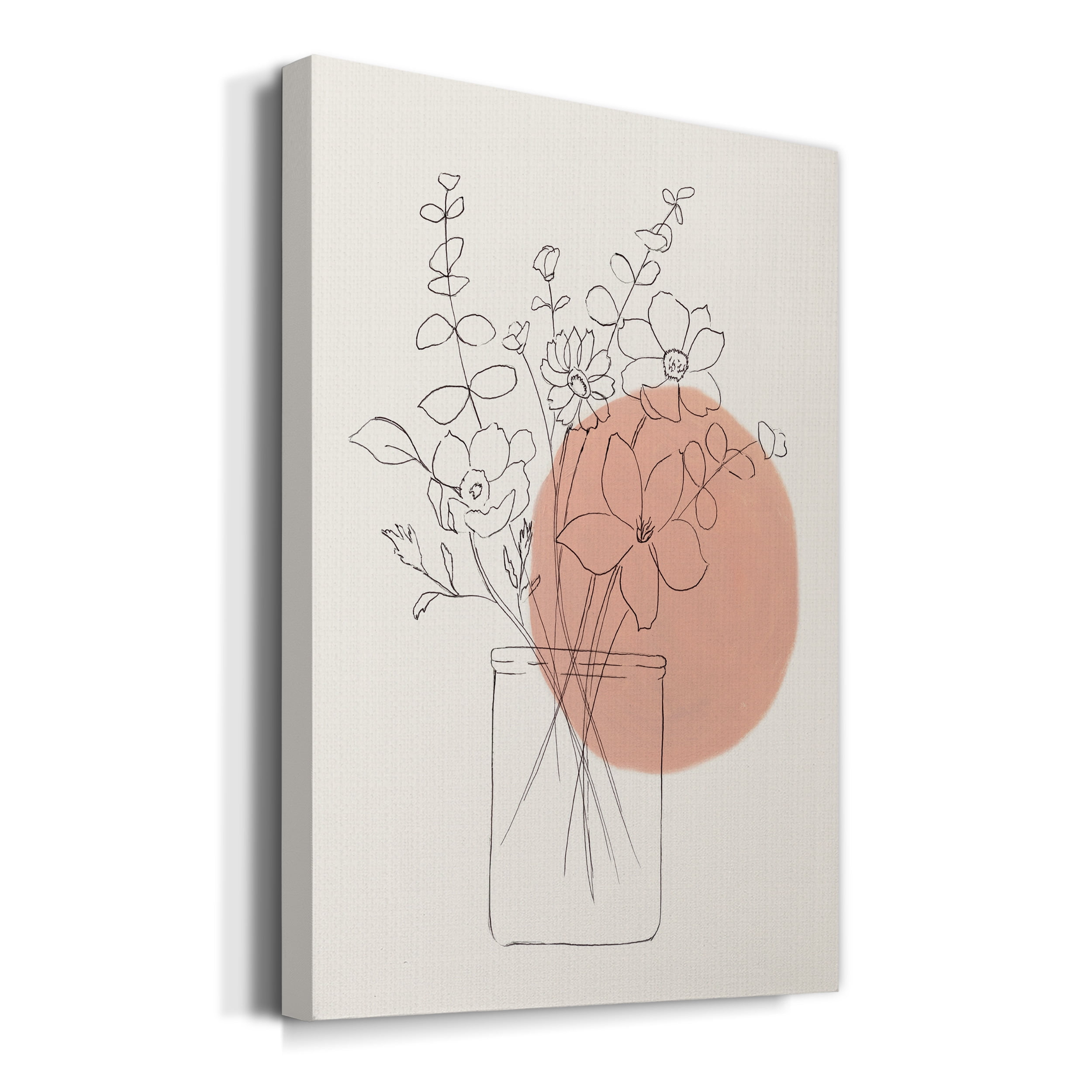 Contemporary Wildflower Bouquet Premium Gallery Wrapped Canvas - Ready to Hang - 32 x 48