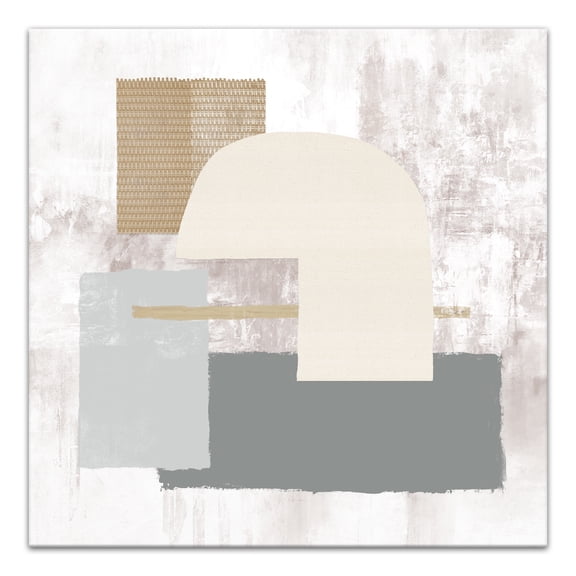 Creative Products Abstract Neutral Shapes 24x24 Canvas Wall Art