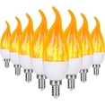 thumbnail image 1 of Flame Light Bulbs Outdoor, 3 Modes LED Flame Effect Light Bulbs, Candelabra Light Bulbs, E12 Base Flickering Light Bulbs Flame Bulbs for Home, Indoor Decoration(8 Pack), 1 of 6