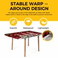thumbnail image 4 of Red Plaid Gnomes Christmas Table Cloths for 4 Foot Rectangle Tables, Xmas Balls Tree Snowflake Patio Waterproof Elastic Fitted Tablecloths, Washable Rectangular Table Cover for Camping, 4 of 8
