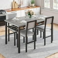 thumbnail image 2 of SESSLIFE 5 Pieces Dining Table Set, Modern Kitchen Table and 4 Chairs for Breakfast Small Spaces, Gray and Black, 2 of 7