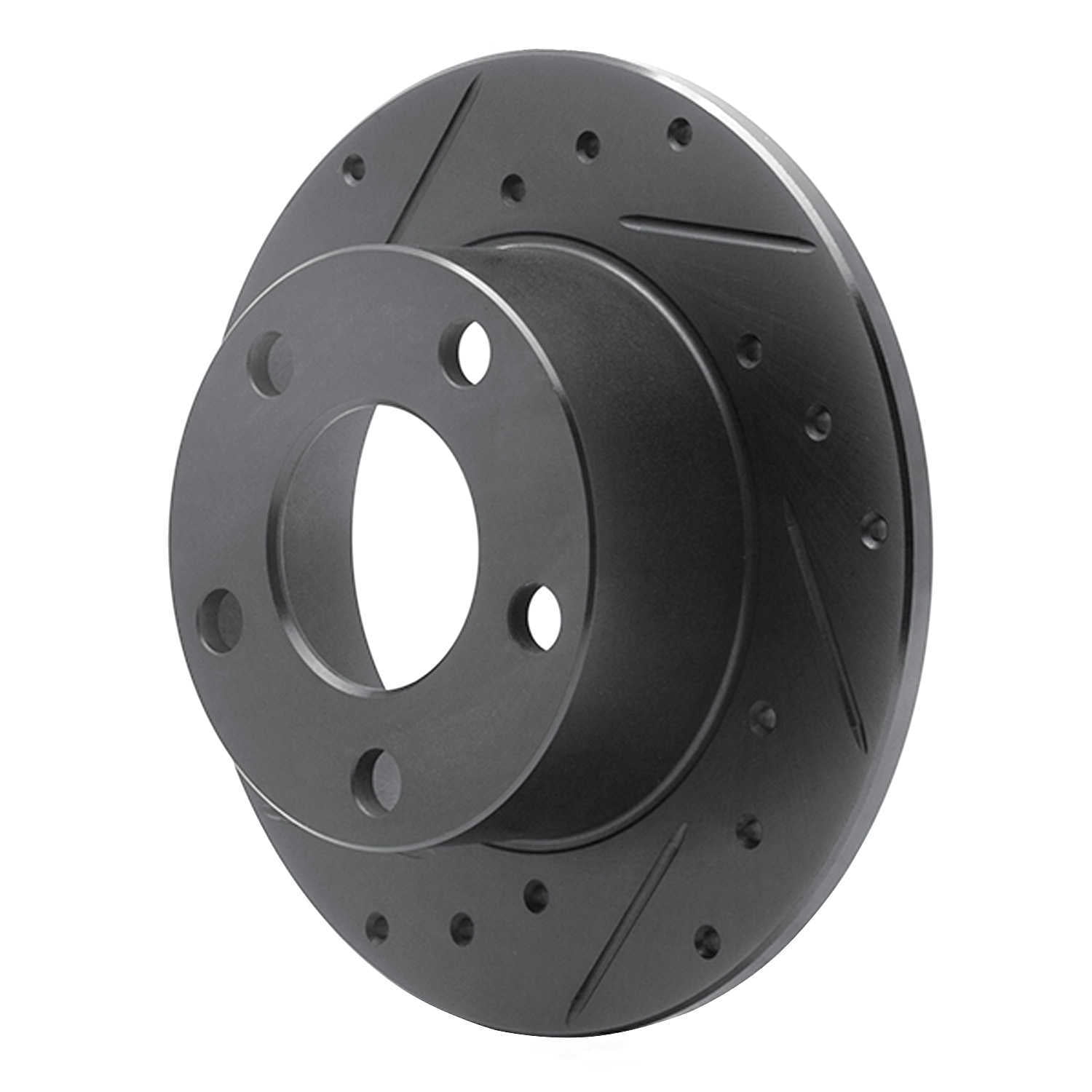Dynamic Friction Company 633-74011L DFC Brake Rotor - Drilled And Slotted - Black