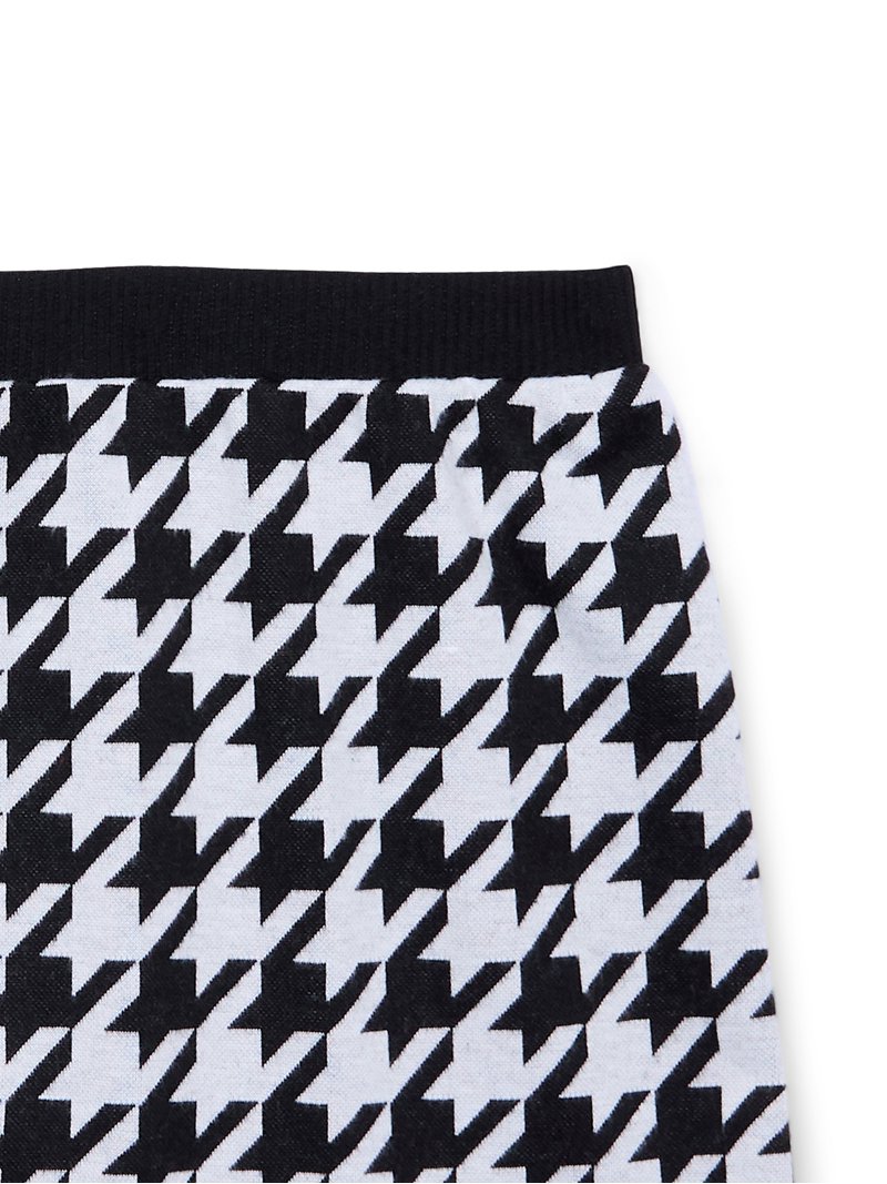 Rolling Stones Girls Houndstooth Cardigan Sweater and Skirt Set,