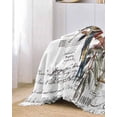thumbnail image 2 of Newspaper Birds Sofa Couch Covers for Dog,Washable Sectional Couch Slipcoverfor Loveseat with Tassels,Colored Animal Retro Tropical Leaves Non Slip Sofa Throw Cover Blanket Large 71''x102'', 2 of 8