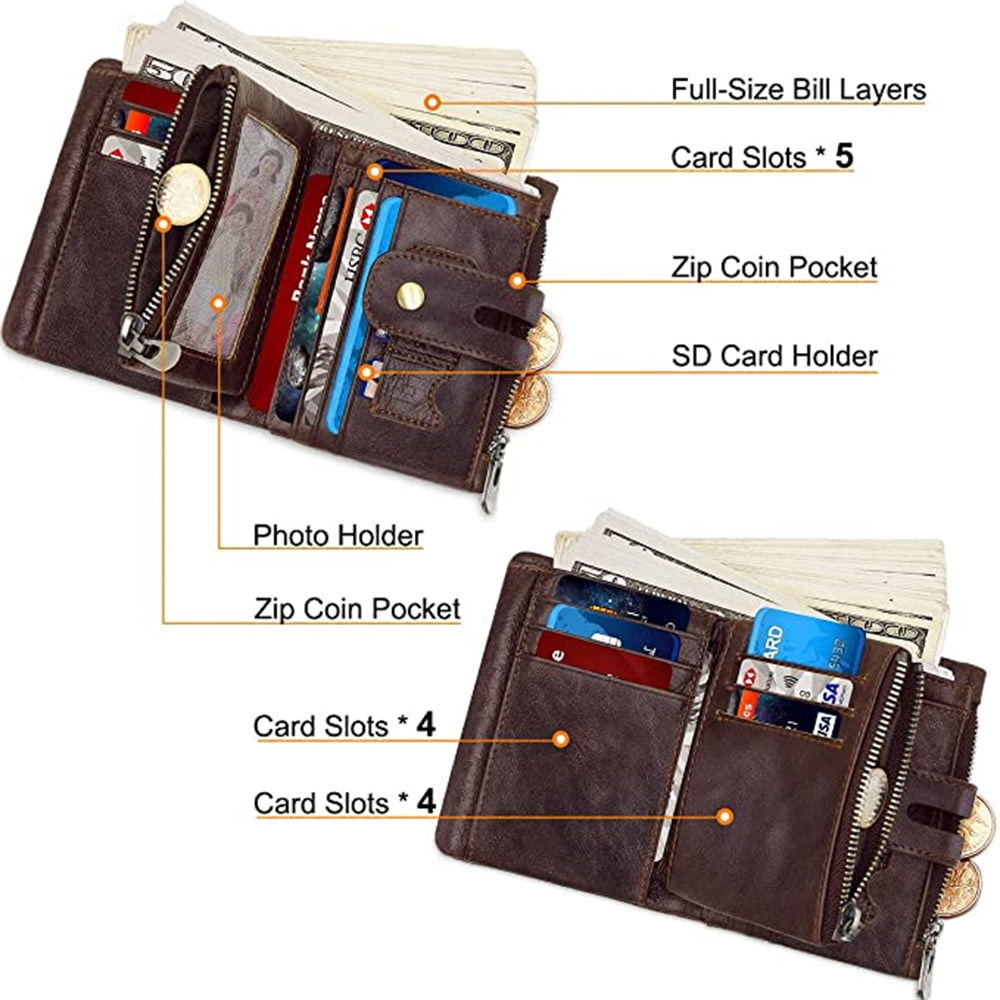Fashion Men's Leather Wallet Large Capacity Purse Card Bag | Jumia Nigeria