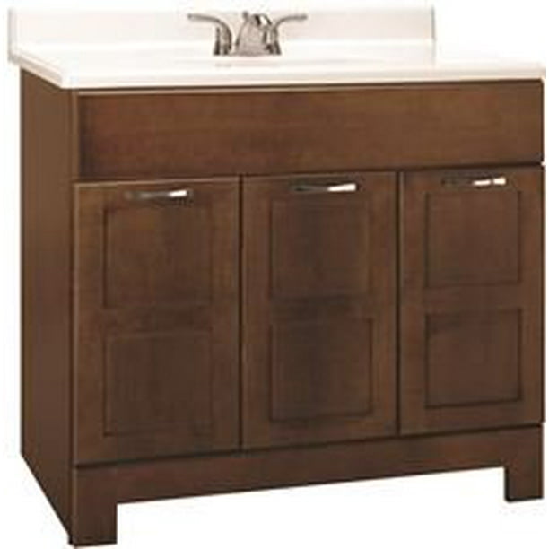 Rsi Home Products Chandler Bathroom Vanity Cabinet Fully Assembled Cognac 36x21x33 1 2 Walmart Com Walmart Com