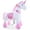 Pink, variant on PonyCycle Ride on Unicorn Horse Toy Mechanical Plush Rocking Walking Animal Ride on Horse Riding Horse Toys with Wheels for Kids Age 4-7 Years U402