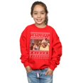 thumbnail image 2 of Friends Girls Fair Isle Holiday Armadillo Sweatshirt, 2 of 3