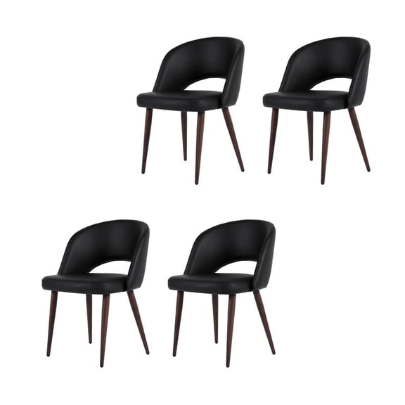 Combie Modern Dining Chair Black PU (Set of 4)