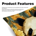thumbnail image 2 of Panda Sunflower Throw Pillow Covers Covers Set of 2, Velvet Cushion Case with Unique Patterns for Bed Pillows, 16x16 18x18 20x20 Inches,for Various Occasions, 2 of 6