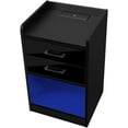 thumbnail image 3 of nightstand with 2 Drawers and cabinets, Wireless Charging and Remote Control of LED Light (Black), 3 of 9