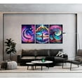 thumbnail image 4 of Hieng Tree of Life Wall Art Moon Canvas Poster Romantic Starry Night Pictures Fantasy Forest Paintings Tree Life Prints Visual Modern Abstract Wall Decor for Living Room Bedroom Unframed, 4 of 6