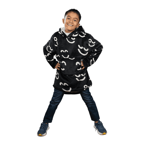 Sudadera Cobija Polar con Capucha Infantil Unitalla Negro