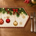 thumbnail image 3 of Christmas Dining Table Decor, Decorative Table Runner Long Strip Table Scarf Red Green, for Dining Table, Mantel Display, Holiday Party Layout Decor, 3 of 5