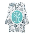 thumbnail image 3 of Seashells, Summer, Holidays Loose Dress Evening Dress Summer Dresses for Women Luxury Dress Long Sleeved Dress, 3 of 4