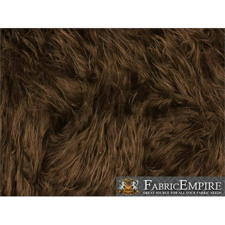 Faux Fur Fabric Long Pile Gorilla BROWN / 60" Wide / Sold by the yard