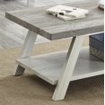 thumbnail image 5 of Roundhill Furniture Athens Wood Coffee Table with Shelf Weathered Gray/Beige, 5 of 5