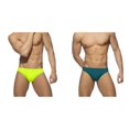 thumbnail image 1 of (2-Pack) Rinsvye Male Summer Cool Sports Swim Trunk Solid Color Fit Beach Male Swimming Trunks Shorts Triangle Mens Swimming Trunks with Liner Swimming Trunks, 1 of 5
