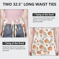 thumbnail image 6 of Fall Pumpkins Leaves Pattern Apron-Garden Aprons for Women with Pockets-Cotton Linen Waterproof Kitchen Cooking Gardening Aprons Adjustable for Kitchen,Cooking,BBQ and Salon 33"x27", 6 of 7