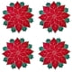 thumbnail image 1 of Manteles Individuales Bordados NavideñOs, Manteles Individuales con Apliques de Flor de Pascua, Manteles Individuales con Flores NavideñAs para DecoracióN de Mesa A, 1 of 5