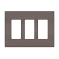 thumbnail image 1 of Legrand radiant Screwless Wall Plates for Decorator Rocker Outlets, 3-Gang, Brown, RWP263, 1 of 10