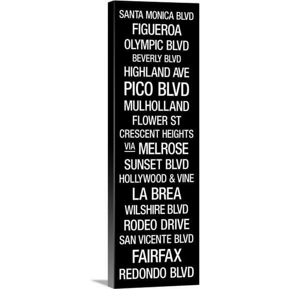 Great Big Canvas "Bus Roll: LA Streets"  by Kate Lillyson White Gray   Wrapped Canvas Print Wall Artwork