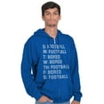 thumbnail image 4 of Bored Football Sport Schedule Men's Big & Tall Graphic Zip Up Hoodie Brisco Brands 5X, 4 of 6