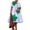 Green, variant on Women'S Floral Summer Dresses Short Sleeve V Neck Flowy A-Line Tiered Midi Dress Boho Beach Dress Orange L