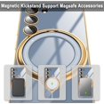 thumbnail image 3 of for Samsung Galaxy S23 Case with Magnetic Ring Holder [Compatible with Magsafe] [Built-in Camera Lens Protector] Glitter Electroplated Gold Sides Shockproof Case for Galaxy S23 Blue, 3 of 12
